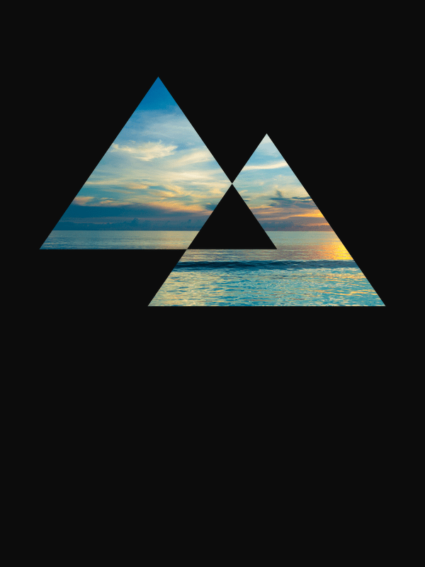 Triangle Beach T-Shirt - Decorate View