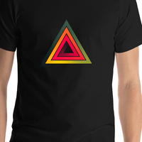 Thumbnail for Triangle T-Shirt - Black - Shirt Close-Up View