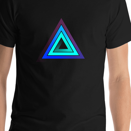 Triangle T-Shirt - Black - Shirt Close-Up View