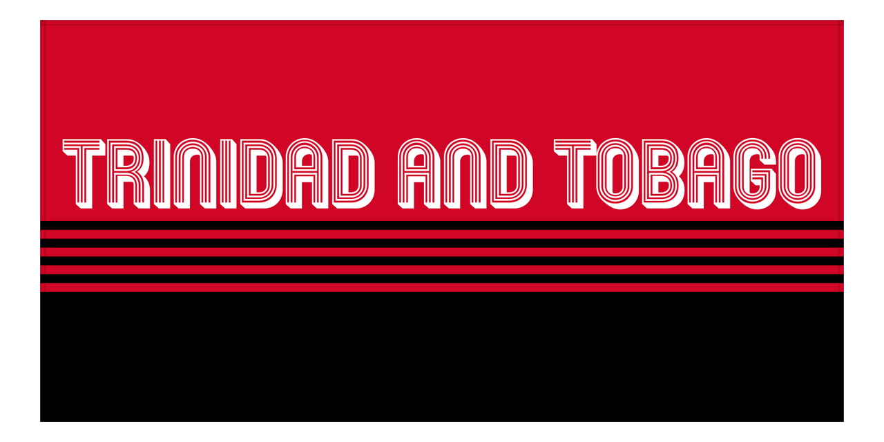 Personalized Trinidad and Tobago Beach Towel - Front View