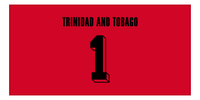 Thumbnail for Personalized Trinidad And Tobago Jersey Number Beach Towel - Red - Front View