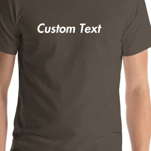 Personalized T-Shirt - Army - Your Custom Text - Shirt Close-Up View