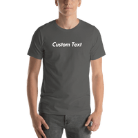 Thumbnail for Personalized T-Shirt - Asphalt - Your Custom Text - Shirt View