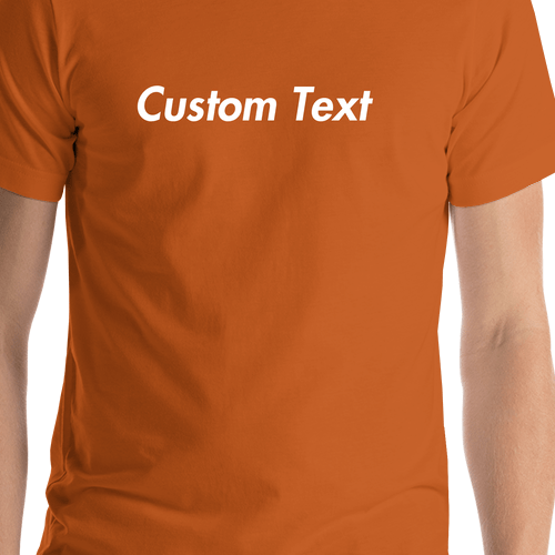 Personalized T-Shirt - Autumn - Your Custom Text - Shirt Close-Up View