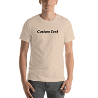 Thumbnail for Personalized T-Shirt - Heather Dust - Your Custom Text - Shirt View