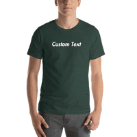 Thumbnail for Personalized T-Shirt - Heather Forest - Your Custom Text - Shirt View