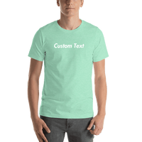 Thumbnail for Personalized T-Shirt - Heather Mint - Your Custom Text - Shirt View