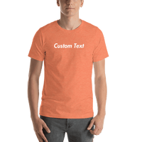 Thumbnail for Personalized T-Shirt - Heather Orange - Your Custom Text - Shirt View