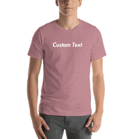 Thumbnail for Personalized T-Shirt - Heather Orchid - Your Custom Text - Shirt View