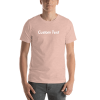 Thumbnail for Personalized T-Shirt - Heather Prism Peach - Your Custom Text - Shirt View