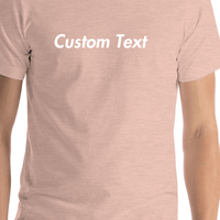Thumbnail for Personalized T-Shirt - Heather Prism Peach - Your Custom Text - Shirt Close-Up View