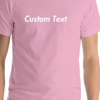Thumbnail for Personalized T-Shirt - Lilac - Your Custom Text - Shirt Close-Up View
