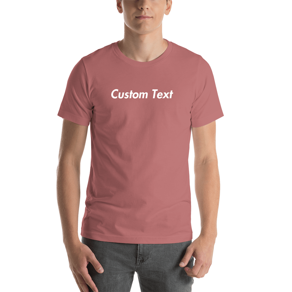 Personalized T-Shirt - Mauve - Your Custom Text - Shirt View