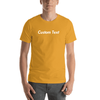 Thumbnail for Personalized T-Shirt - Mustard - Your Custom Text - Shirt View