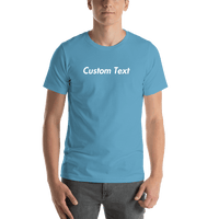 Thumbnail for Personalized T-Shirt - Ocean Blue - Your Custom Text - Shirt View
