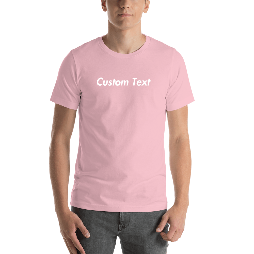 Personalized T-Shirt - Pink - Your Custom Text - Shirt View
