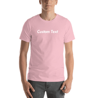 Thumbnail for Personalized T-Shirt - Pink - Your Custom Text - Shirt View