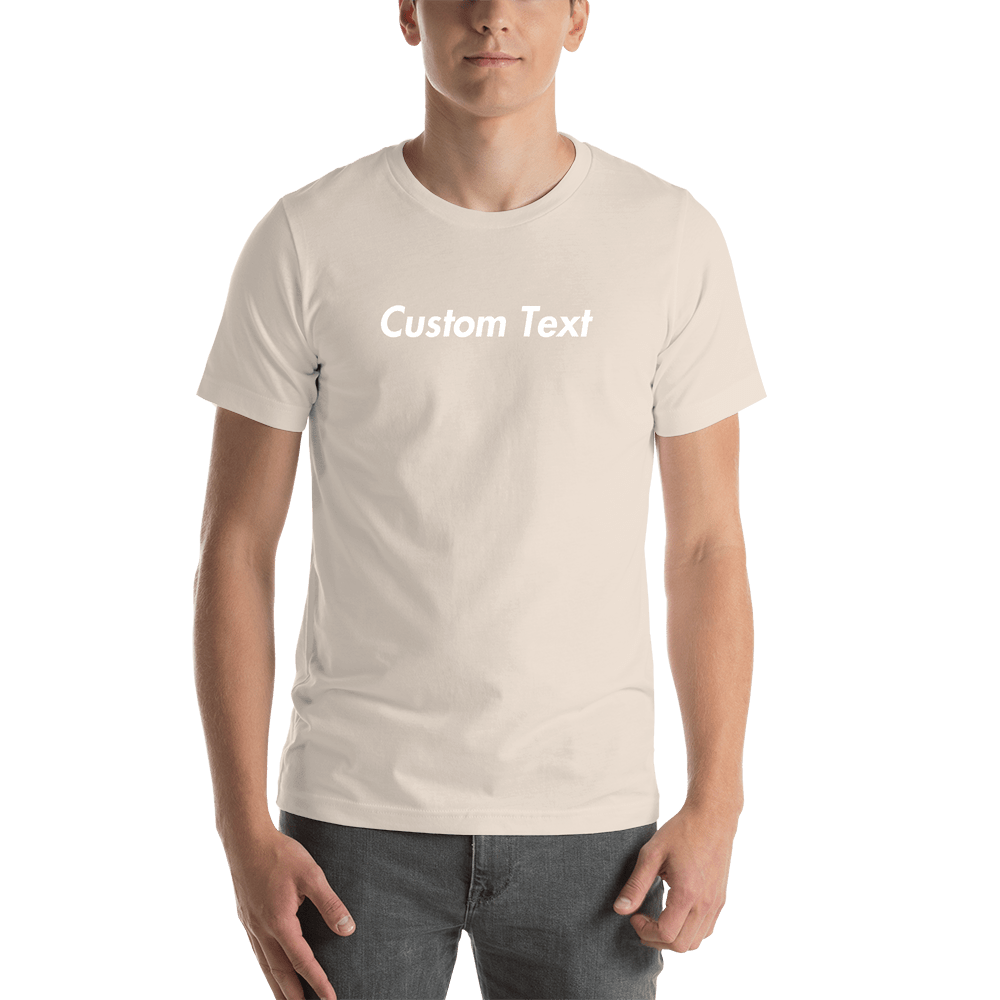 Personalized T-Shirt - Soft Cream - Your Custom Text - Shirt View