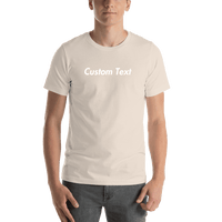 Thumbnail for Personalized T-Shirt - Soft Cream - Your Custom Text - Shirt View