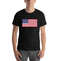 Thumbnail for Personalized T-Shirt - Black - Upload Your Logo - USA - Shirt View