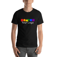 Thumbnail for Personalized T-Shirt - Black - Upload Your Logo - Shirt View