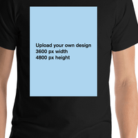 Thumbnail for Personalized T-Shirt - Black - Upload Your Art - Shirt Close-Up View