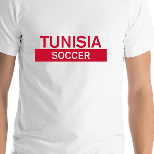 Tunisia Soccer T-Shirt - White - Shirt Close-Up View