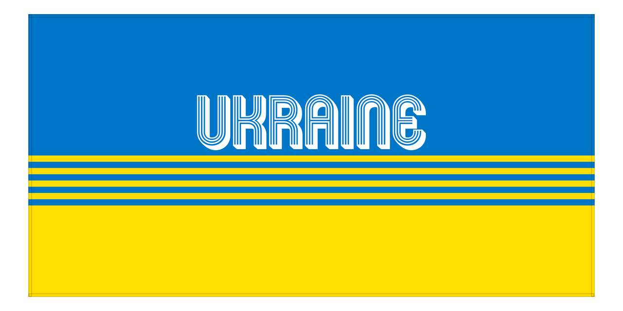 Personalized Ukraine Beach Towel - Front View