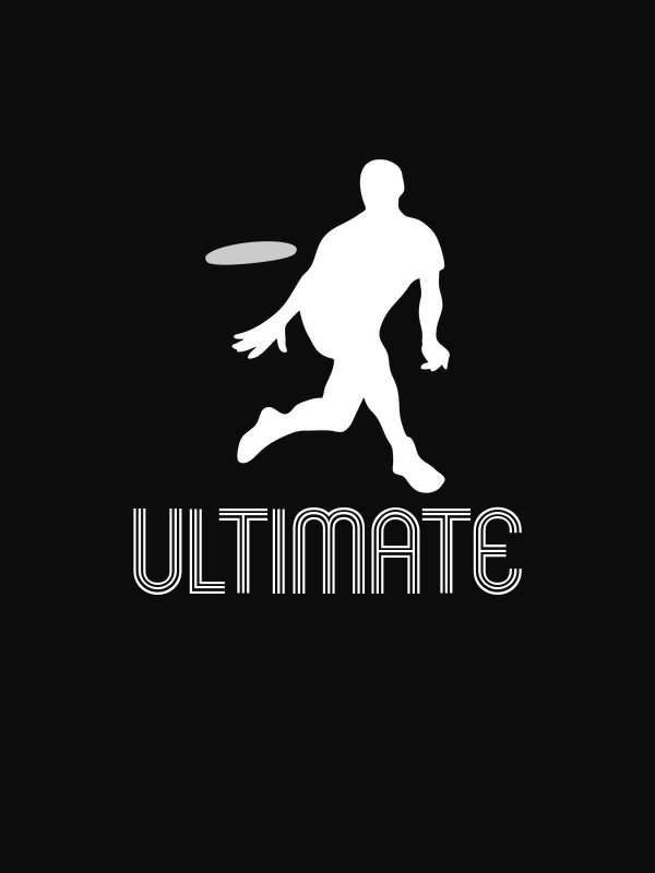 Personalized Ultimate Frisbee T-Shirt - Black - Decorate View