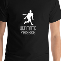 Thumbnail for Personalized Ultimate Frisbee T-Shirt - Black - Shirt Close-Up View