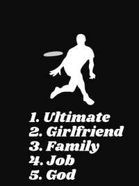 Thumbnail for Personalized Ultimate Frisbee T-Shirt - Black - Decorate View