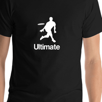 Thumbnail for Personalized Ultimate Frisbee T-Shirt - Black - Shirt Close-Up View
