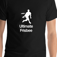 Thumbnail for Personalized Ultimate Frisbee T-Shirt - Black - Shirt Close-Up View