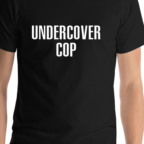 Undercover Cop T-Shirt - Black - Shirt Close-Up View