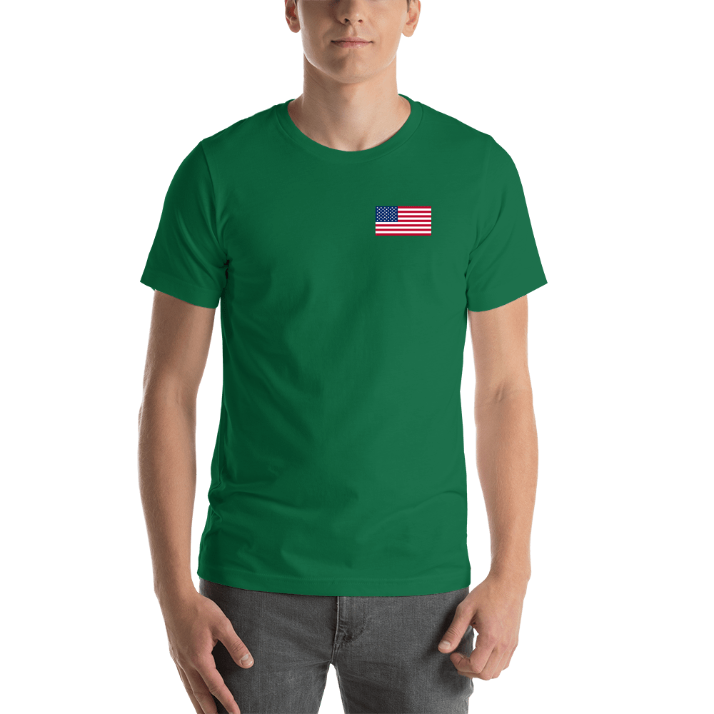 United States of America Flag T-Shirt - Green - Shirt View