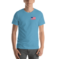 Thumbnail for United States of America Flag T-Shirt - Ocean Blue - Shirt View