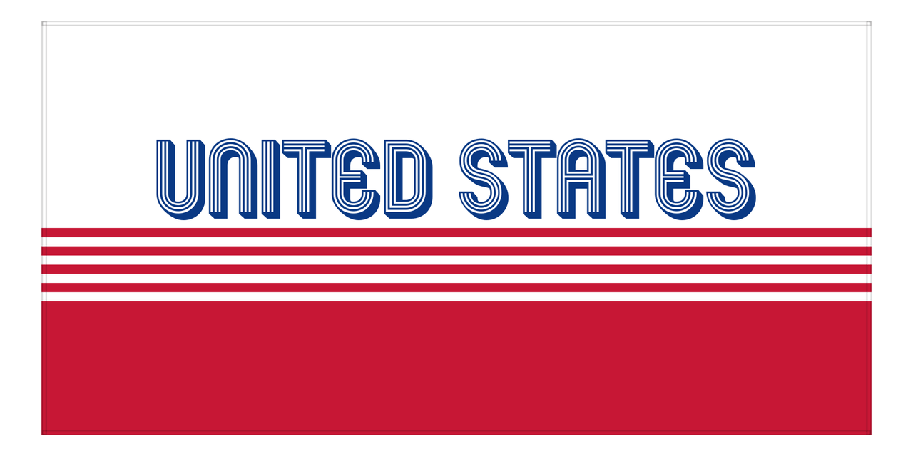 Personalized United States Beach Towel - Front View