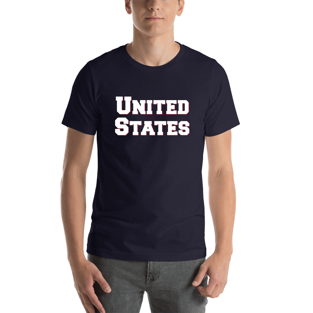 Personalized United States T-Shirt - Navy Blue - Shirt View
