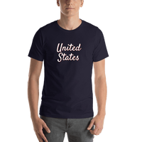 Thumbnail for Personalized United States T-Shirt - Navy Blue - Shirt View
