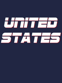 Thumbnail for Personalized United States T-Shirt - Navy Blue - Decorate View
