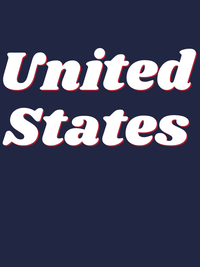 Thumbnail for Personalized United States T-Shirt - Navy Blue - Decorate View
