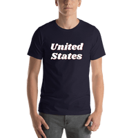 Thumbnail for Personalized United States T-Shirt - Navy Blue - Shirt View