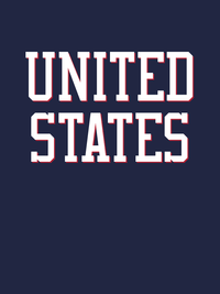 Thumbnail for Personalized United States T-Shirt - Navy Blue - Decorate View