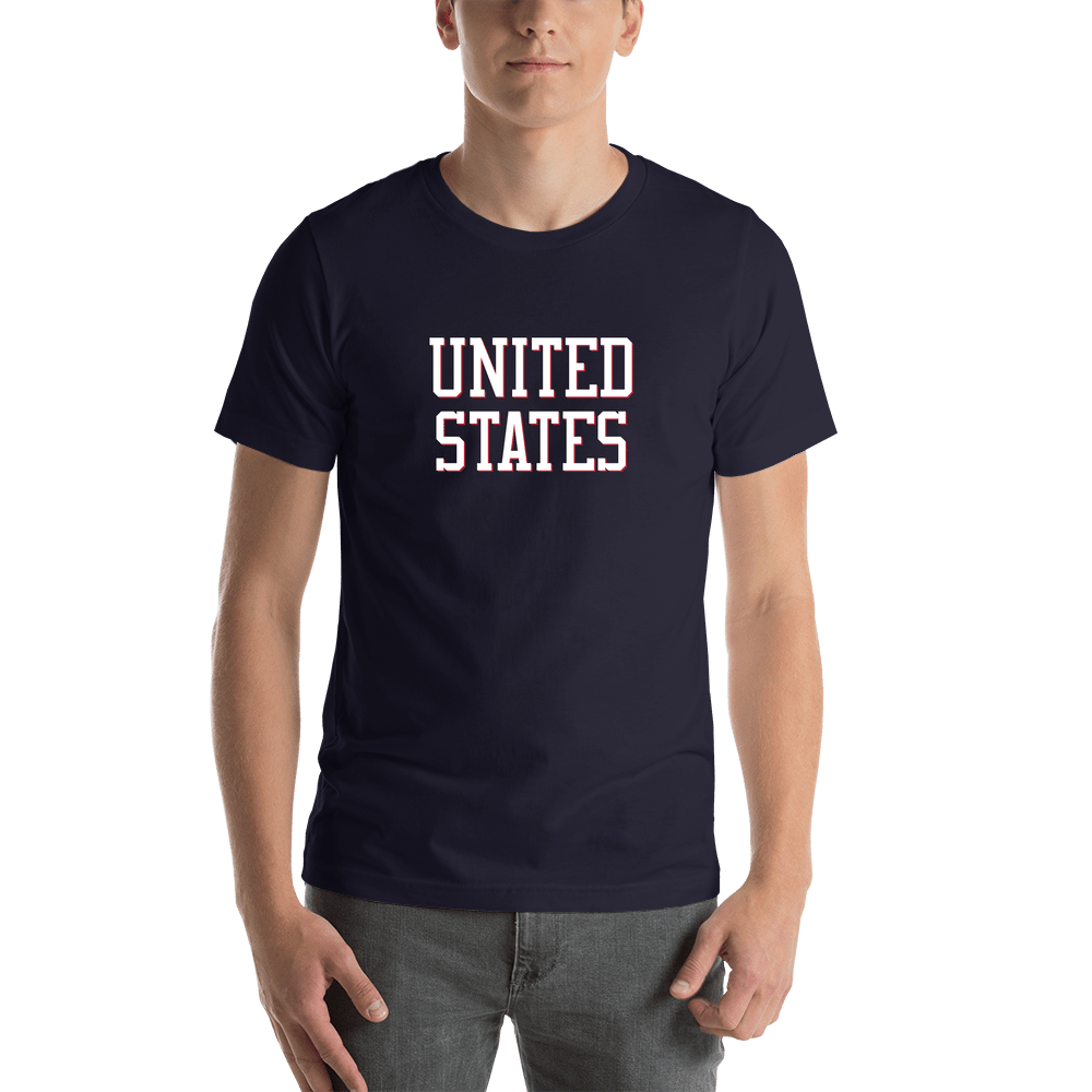 Personalized United States T-Shirt - Navy Blue - Shirt View