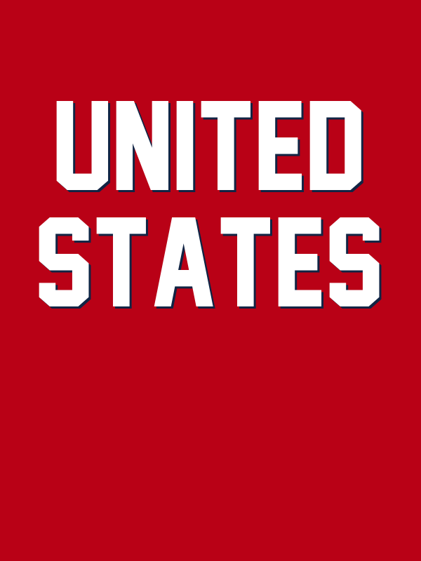 Personalized United States T-Shirt - Red - Decorate View