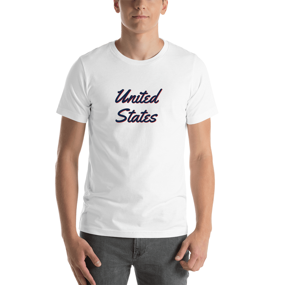 Personalized United States T-Shirt - White - Shirt View