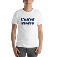 Thumbnail for Personalized United States T-Shirt - White - Shirt View