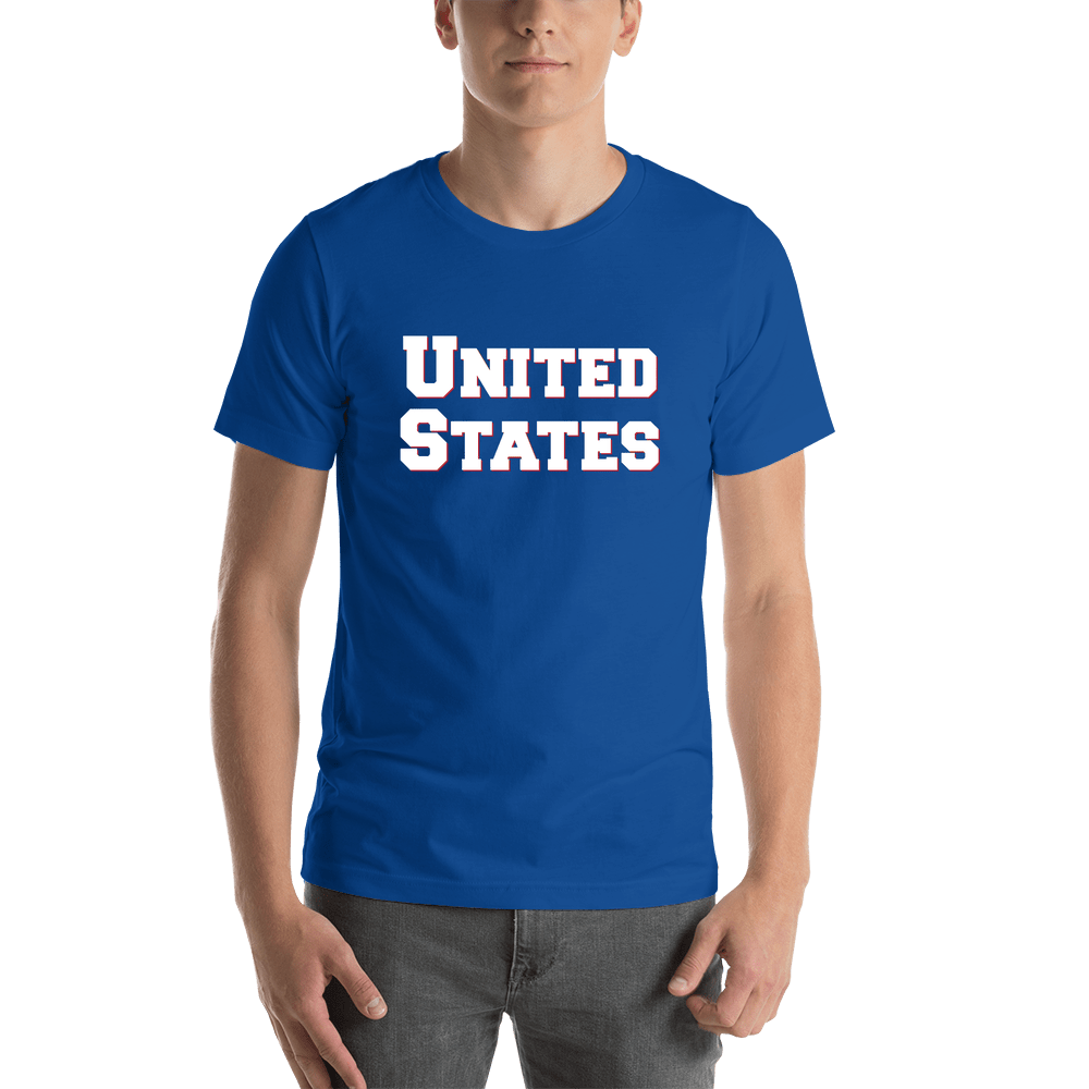 Personalized United States T-Shirt - Blue - Shirt View