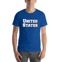 Thumbnail for Personalized United States T-Shirt - Blue - Shirt View