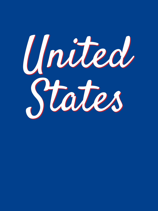 Personalized United States T-Shirt - Blue - Decorate View